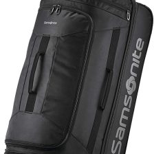 Samsonite Andante 2 Wheeled Duffel Bag – 28-Inch Durable Rolling Luggage with Inline Skate Wheels, Push-Button Handle & Spacious Compartments – Travel-Friendly and Lightweight - All Black