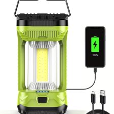 AlpsWolf Camping Lantern Rechargeable, 1000LM 4 Light Modes Camping Light 4000mAh Rechargeable Lantern for Power Outages Portable Camping Lamp Camping Essentials for Emergency, Green, 1 Pack