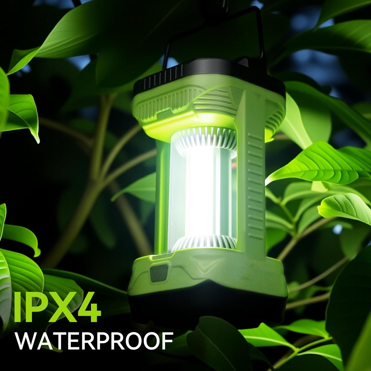 AlpsWolf Camping Lantern Rechargeable, 1000LM 4 Light Modes Camping Light 4000mAh Rechargeable Lantern for Power Outages Portable Camping Lamp Camping Essentials for Emergency, Green, 1 Pack - Image 8