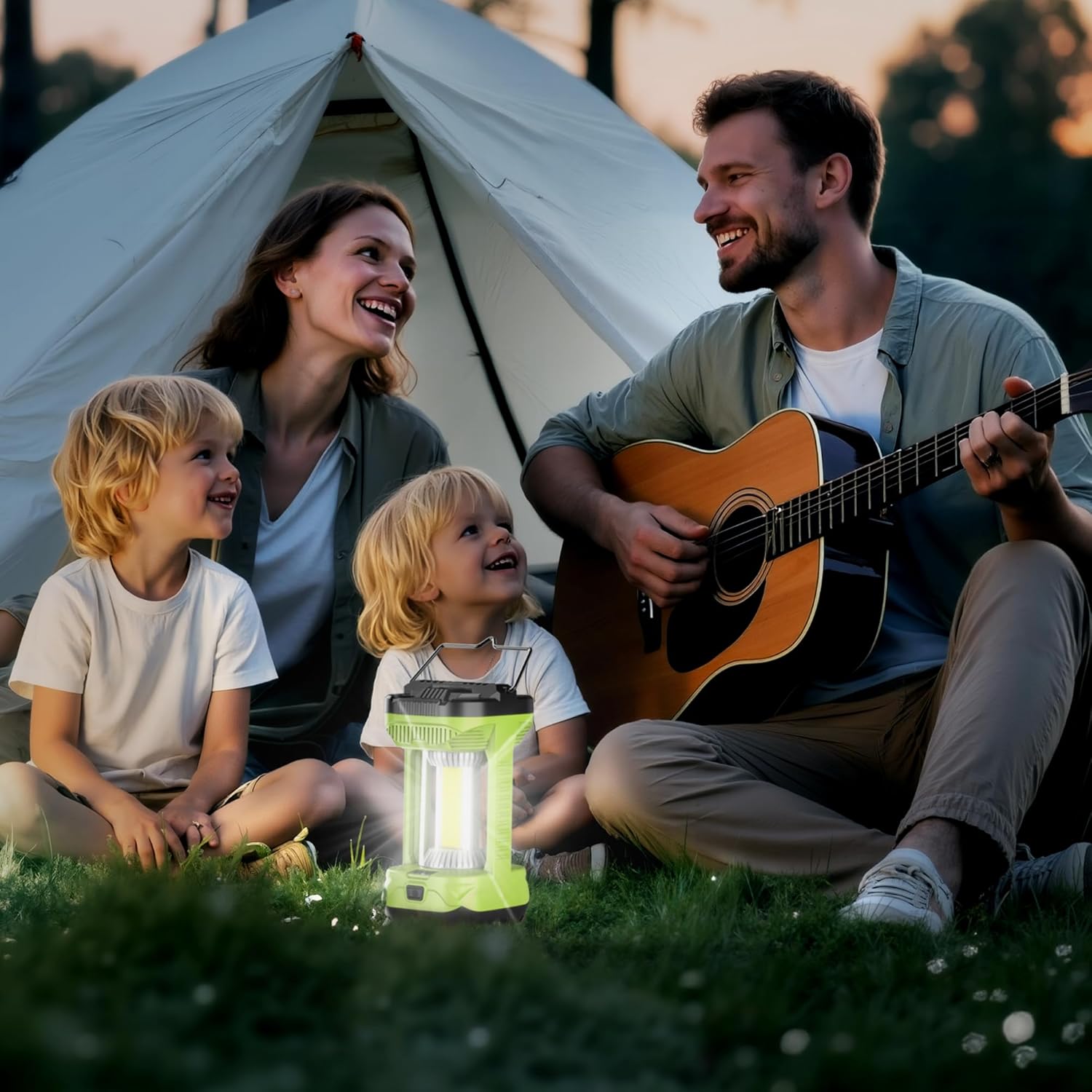 AlpsWolf Camping Lantern Rechargeable, 1000LM 4 Light Modes Camping Light 4000mAh Rechargeable Lantern for Power Outages Portable Camping Lamp Camping Essentials for Emergency, Green, 1 Pack - Image 9
