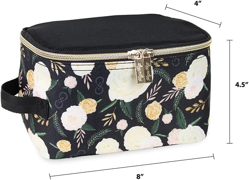 Chelsea + Cole for Itzy Ritzy Packing Cubes – Set of 3 Floral Packing Cubes or Travel Organizers; Each Cube Features a Mesh Top, Double Zippers and a Fabric Handle; Floral - Image 5