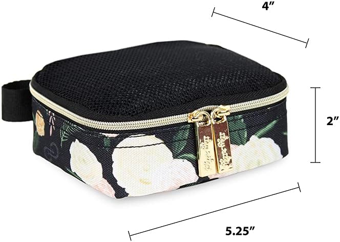 Chelsea + Cole for Itzy Ritzy Packing Cubes – Set of 3 Floral Packing Cubes or Travel Organizers; Each Cube Features a Mesh Top, Double Zippers and a Fabric Handle; Floral - Image 6