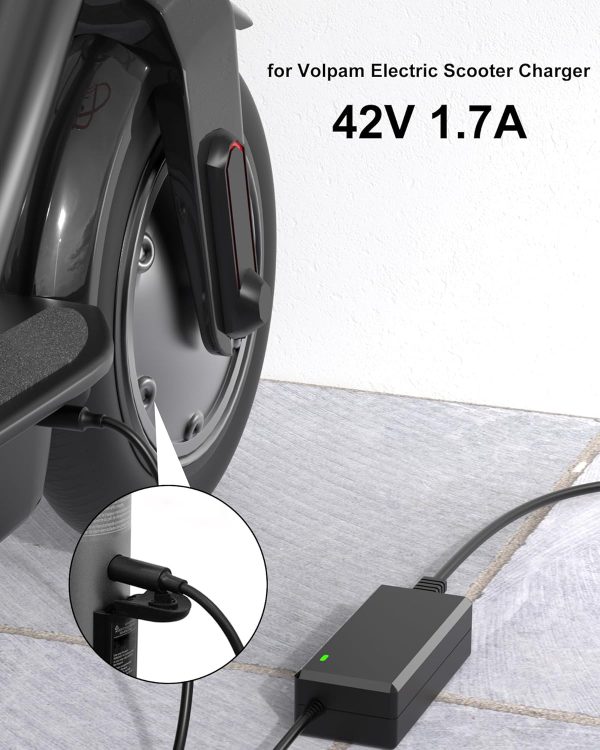 VHBW 42V Replacement Charger for Volpam Electric Scooter SP06 SPT7 SP03 SP06 GS AC DC Adapter - Image 2